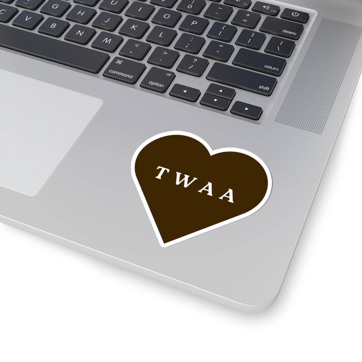TWAA Heart Sticker - Brown